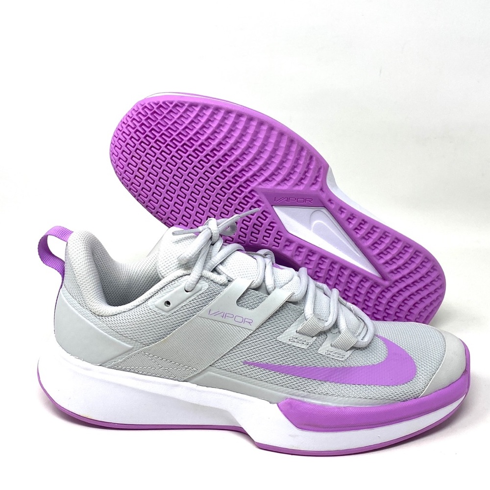 Nike Women’s Sneakers Vapor Lite HC Mesh Violet Grey Low Top 339112 - Picture 8 of 10
